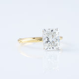 Elongated Cushion Cut Moissanite Solitaire Engagement Ring