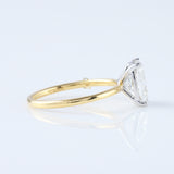 Elongated Cushion Cut Moissanite Solitaire Engagement Ring