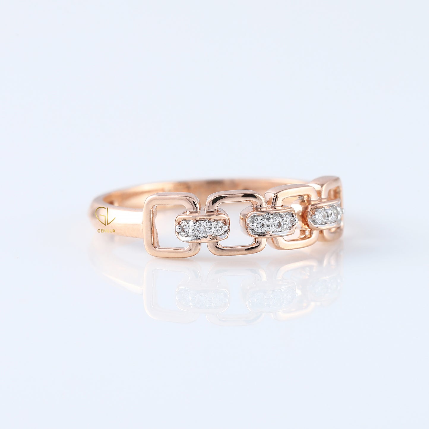 Cable Chain Link 14k Gold Ring