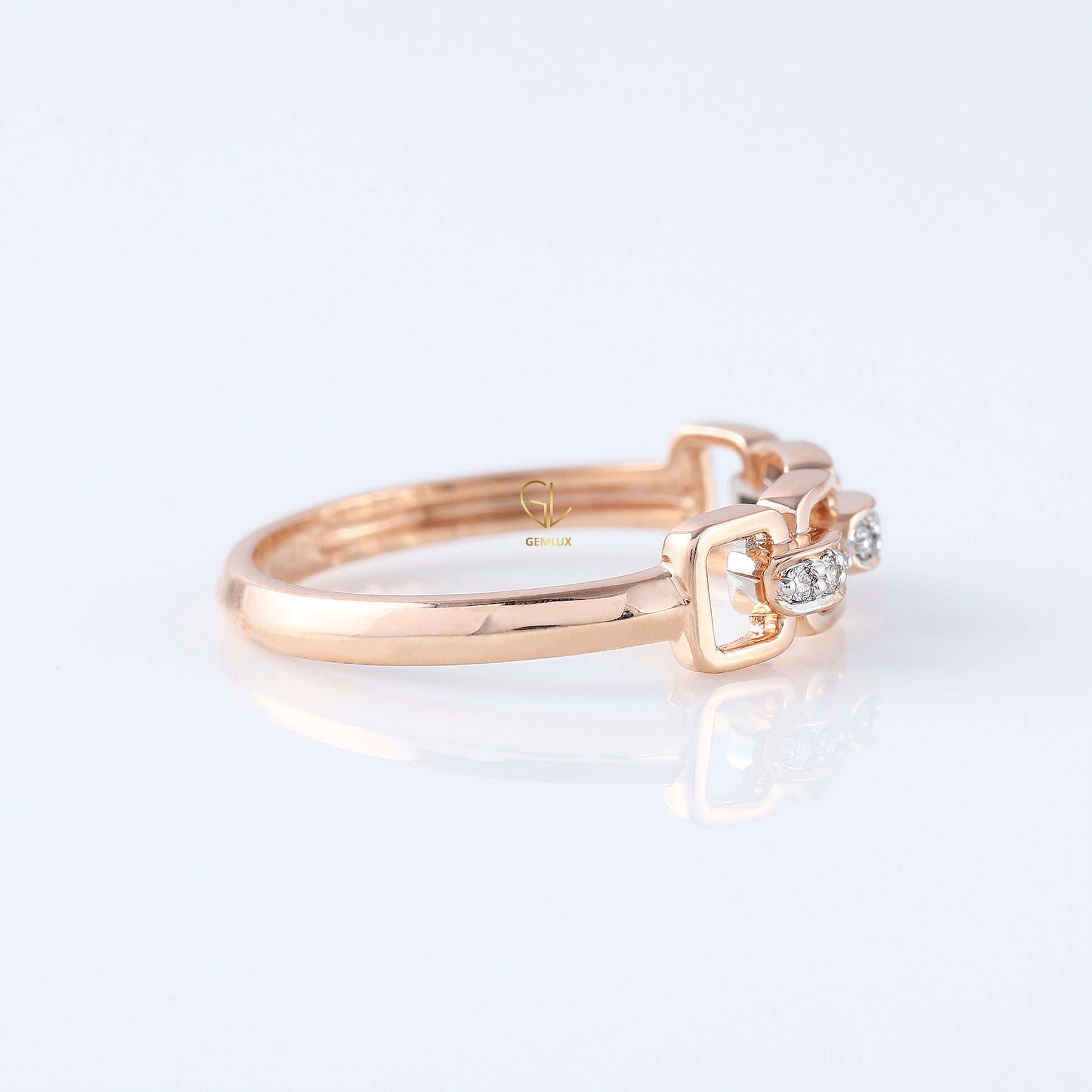 Cable Chain Link 14k Gold Ring