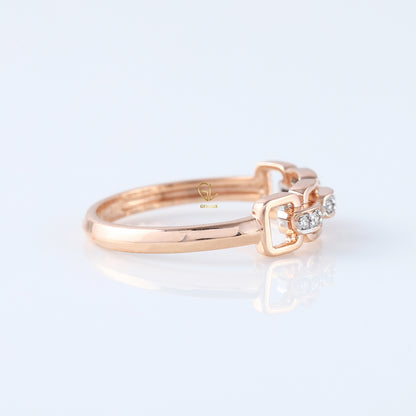 Cable Chain Link 14k Gold Ring