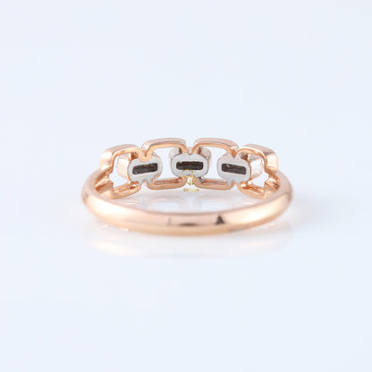 Cable Chain Link 14k Gold Ring