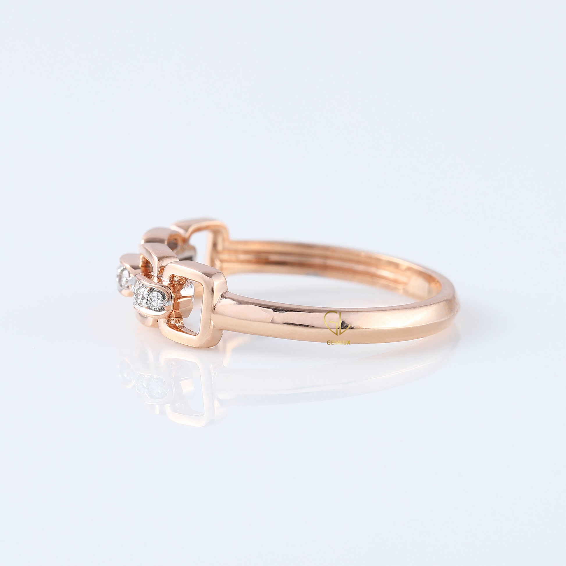 Cable Chain Link 14k Gold Ring