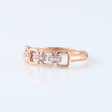 Cable Chain Link 14k Gold Ring