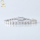 VVS Round Cut Moissanite Diamond Tennis Bracelet
