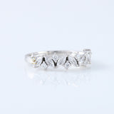 Marquise & Round Half Eternity Stacking Wedding Band