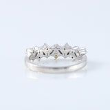 Marquise & Round Lab Grown Wedding Band