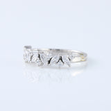 Marquise & Round Half Eternity Stacking Wedding Band