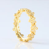 Art Deco Flower Inspired Wedding Band