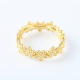 Vintage Flower Inspired Lab Grown Wedding Band
