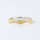 Antique Vintage Filigree Moissanite Wedding Band