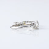 Vintage Inspired Round Lab Grown Minimal Milgrain Ring Set