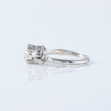 Round Cut Moissanite Scattered Diamond Engagement Ring
