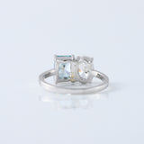 Toi et Moi Ring, Radiant & Oval Cut Lab Grown Diamond Two Stone Engagement Ring