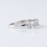 Three Row Moissanite Eternity Wedding Band