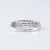 Round & Baguette Cut Three Row Lab Grown Eternity Band