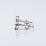 Marquise Cut Moissanite Flower Stud Earrings