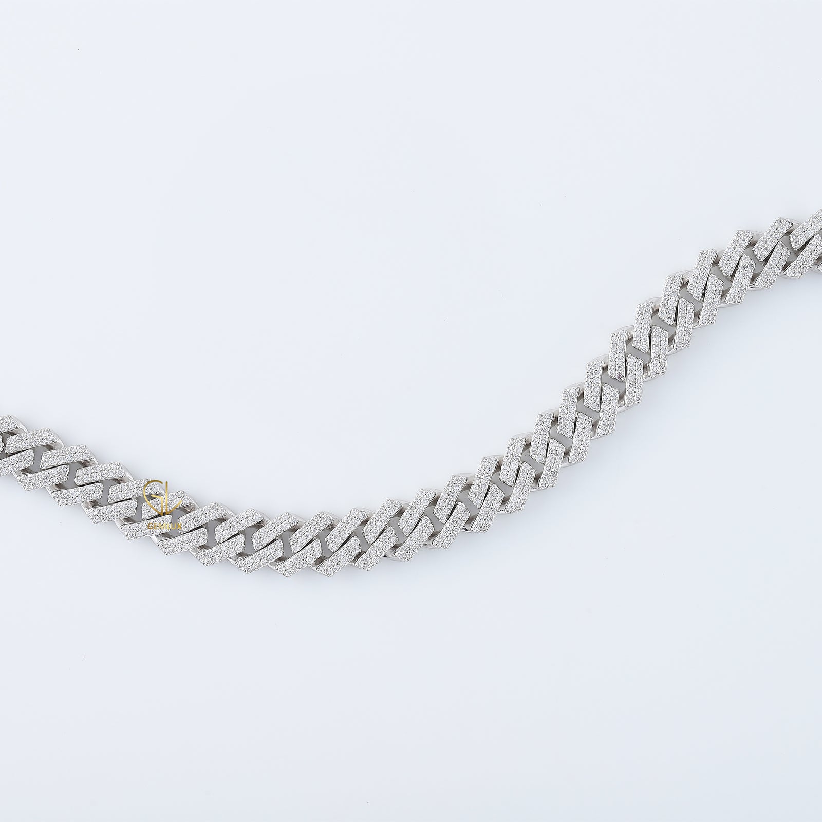 Iced Out Moissanite Cuban Link Chain HipHop Bracelet