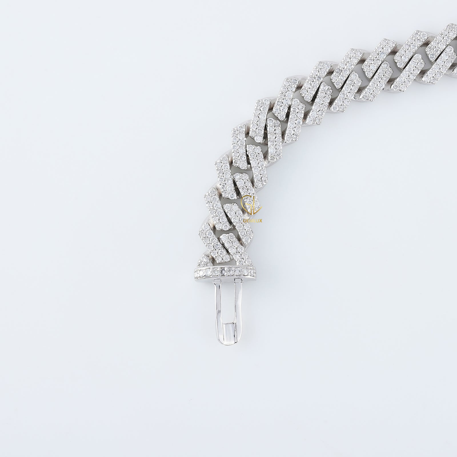 Lab Grown Diamond HipHop Iced Out Cuban Link Chain Bracelet