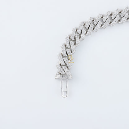 Lab Grown Diamond HipHop Iced Out Cuban Link Chain Bracelet