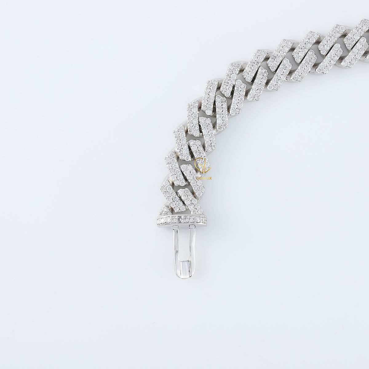 Iced Out Moissanite Cuban Link Chain HipHop Bracelet
