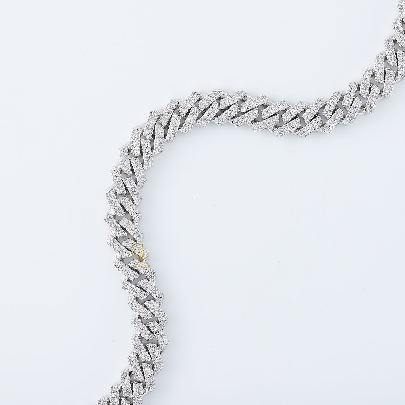 Bling Bling Moissanite Diamond Hip Hop Style Cuban Chain