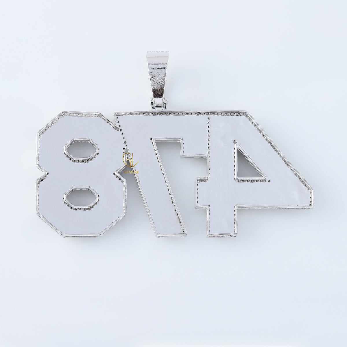 Iced Out Pass Diamond Tester Lab Grown Custom Number Hip Hop Pendant