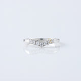 Seven Stone Round Cut Moissanite Diamond Wishbone Wedding Band