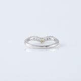 Seven Stone Round Cut Moissanite Diamond Wishbone Wedding Band