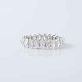 Oval Cut Moissanite Diamond Eternity Wedding Band