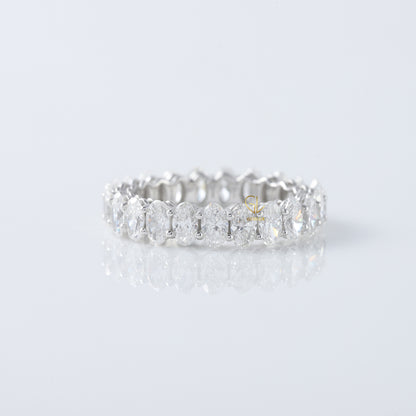 Oval Cut Moissanite Diamond Eternity Wedding Band