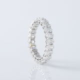 Oval Cut Moissanite Diamond Eternity Wedding Band