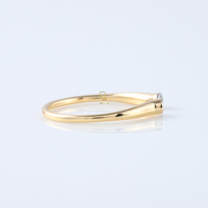 Open Cuff Lab Grown Two Stone Bezel Set Adjustable Band