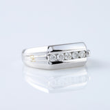 Five Stone Lab Grown Diamond Channel Set Men's Wedding Band