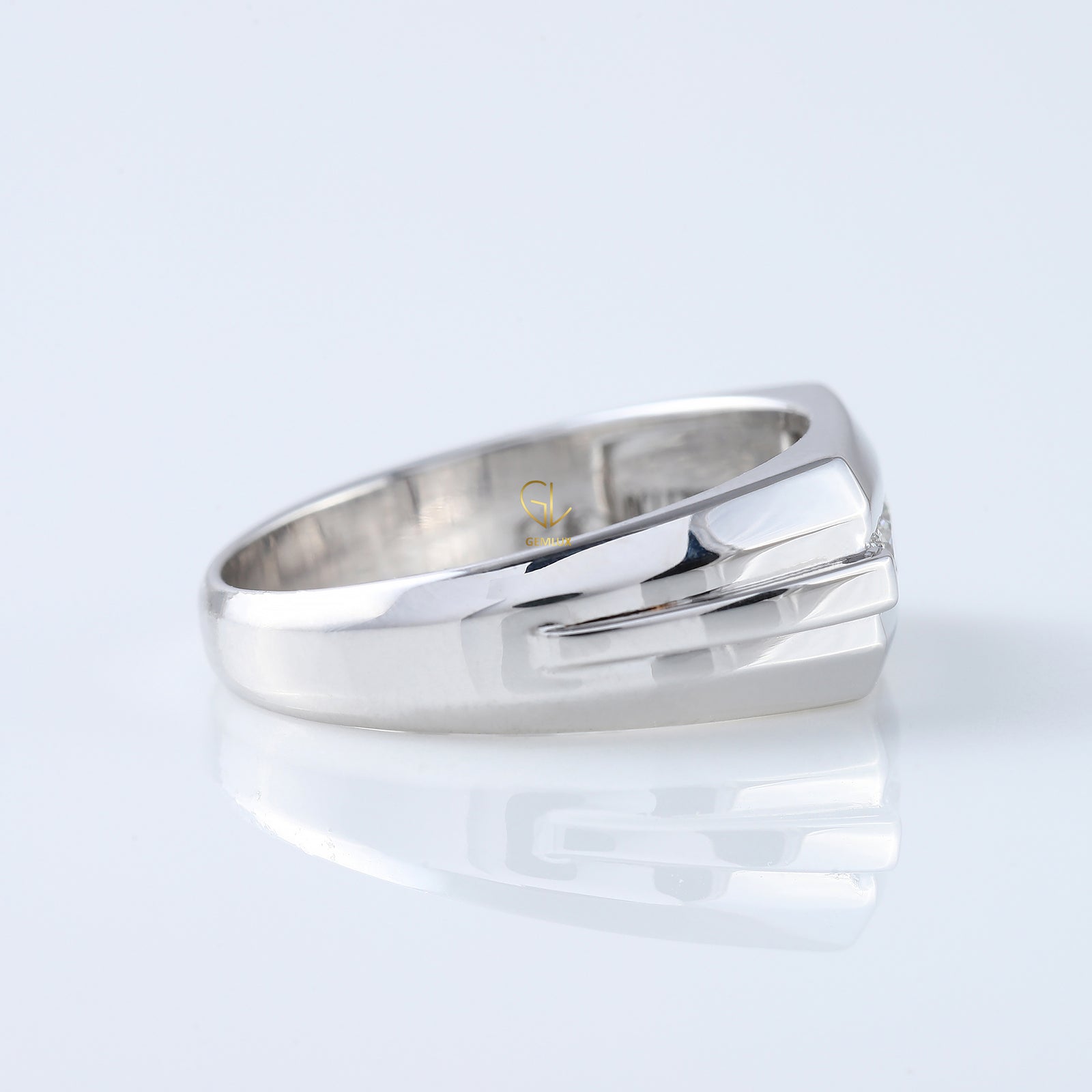 Five Stone Lab Grown Diamond Channel Set Men's Wedding Band