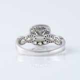 Twisted 1 Ct Round Cut Lab Grown Halo Infinity Shank Engagement Ring