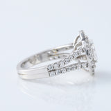1 ct Oval Cut Lab Grown Split Shank Double Halo Ring