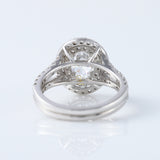 1 ct Oval Cut Lab Grown Split Shank Double Halo Ring