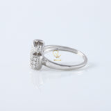 Vintage Bow Style Round Cut Moissanite Diamond Engagement Ring