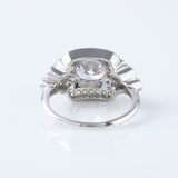 Vintage Art Deco Round Moissanite Diamond Antique Ring