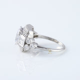 Vintage Art Deco Round Moissanite Diamond Antique Ring