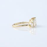 Pear Cut Moissanite Diamond Engagement Ring