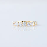 Seven Stone Round Cut Moissanite Diamond Eternity Wedding Band