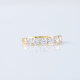 Seven Stone Round Cut Moissanite Diamond Eternity Wedding Band