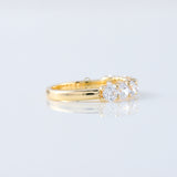 Seven Stone Round Cut Moissanite Diamond Eternity Wedding Band