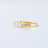 Seven Stone Round Cut Moissanite Diamond Eternity Wedding Band