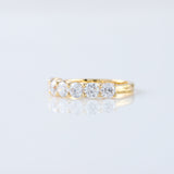 Seven Stone Round Cut Moissanite Diamond Eternity Wedding Band