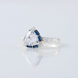 Trillion Cut Lab Grown Diamond Halo Ring