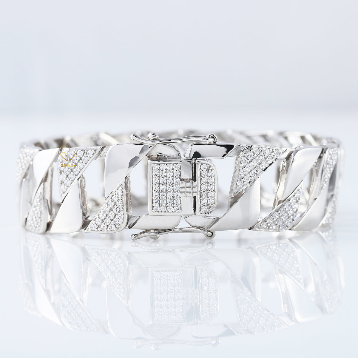 Bling Bling Moissanite Cuban Hip Hop Bracelet