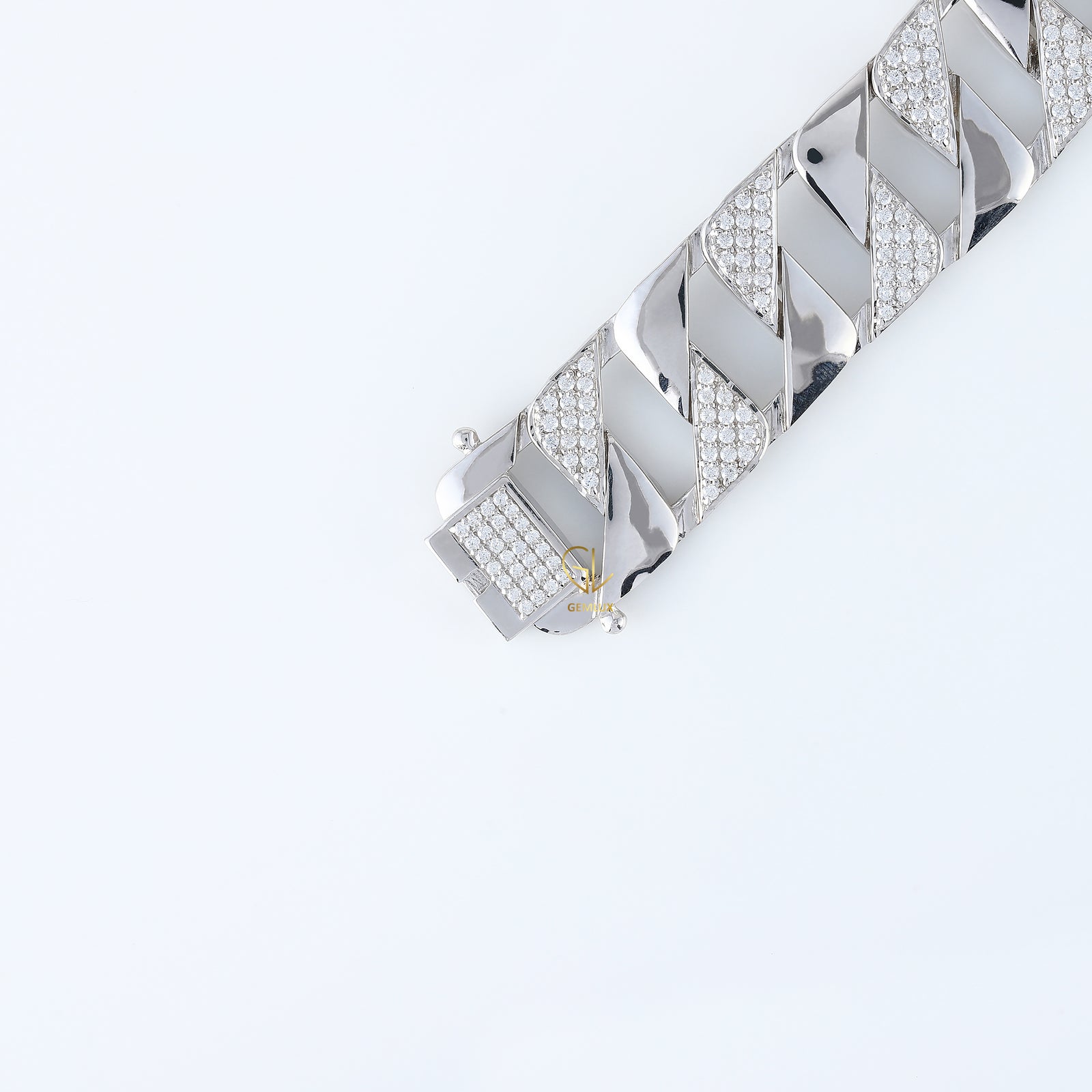 Bling Bling Lab Grown Diamond Cuban Hip Hop Bracelet For Men